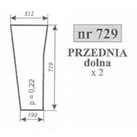 SZYBA 729 PRZÓD DÓŁ URSUS 3514 5714 KOJA