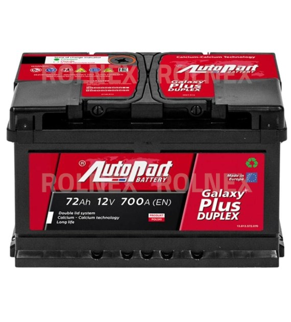 AKUMULATOR 72 AH AUTOPART P+ GALAXY PLUS