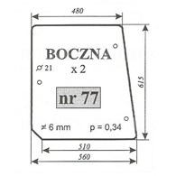 SZYBA 77 BOK MF-255 URSUS 4512