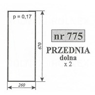 SZYBA 775 PRZEDNIA DOLNA C360 KUNÓW
