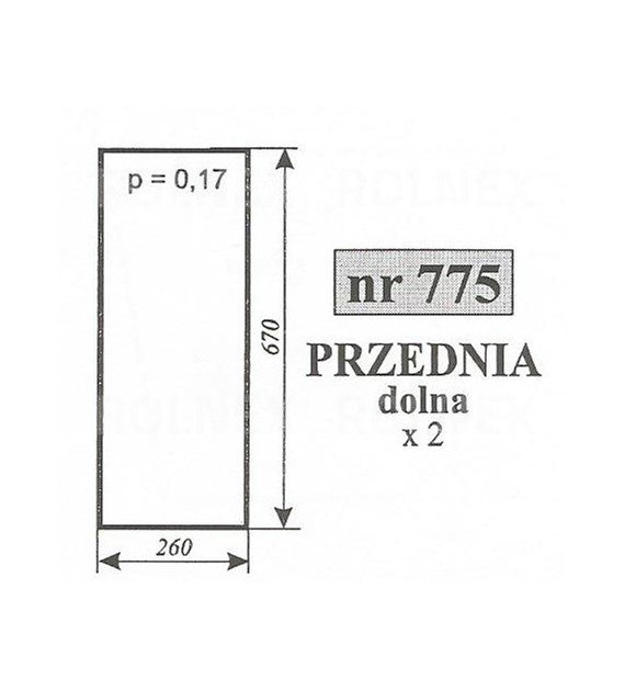 SZYBA 775 PRZEDNIA DOLNA C360 KUNÓW