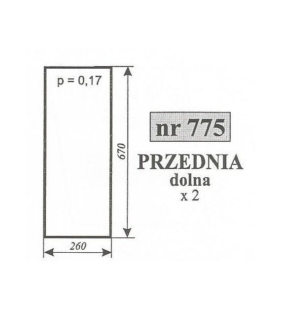 SZYBA 775 PRZEDNIA DOLNA C360 KUNÓW