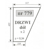SZYBA 779 DRZWI DÓŁ C330 NAGLAK KOŹMIN