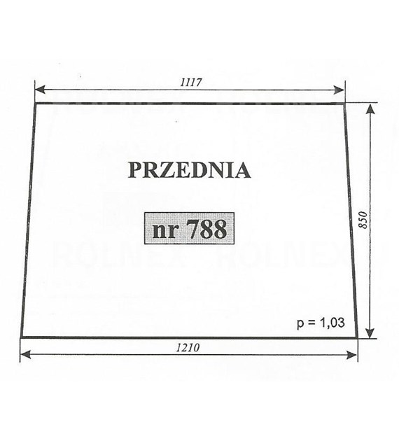 SZYBA 788 PRZÓD T25 A2 NAGLAK KOŹMIN