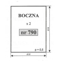 SZYBA 790 BOK T25 A2 NAGLAK KOŹMIN