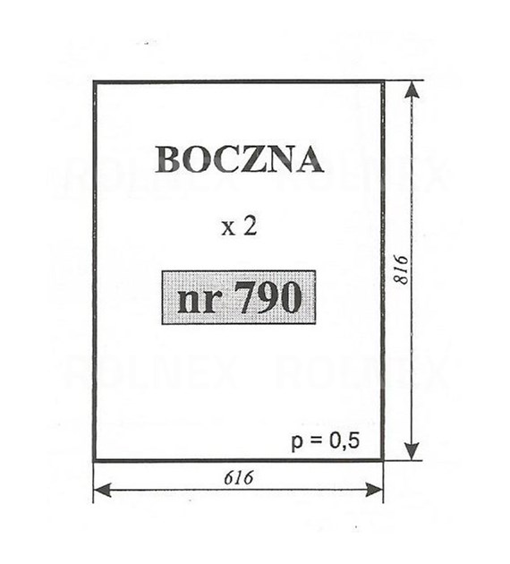 SZYBA 790 BOK T25 A2 NAGLAK KOŹMIN