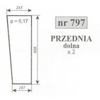 SZYBA 797 PRZEDNIA DOLNA C360