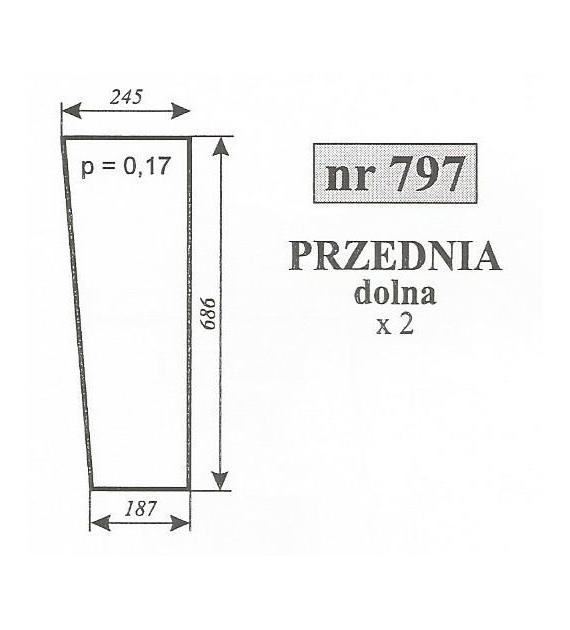 SZYBA 797 PRZEDNIA DOLNA C360