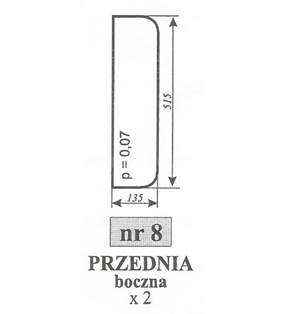 SZYBA 8 PRZEDNIA BOCZNA C360 KUNÓW
