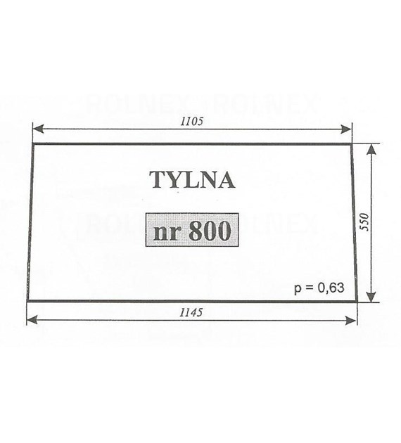 SZYBA 800 TYŁ C360 SZYSZKA