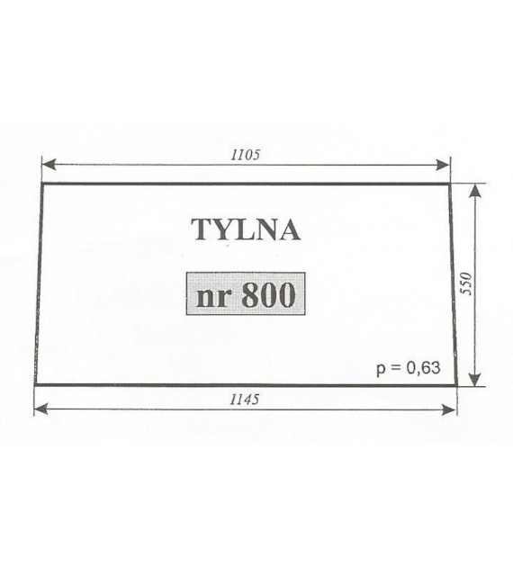SZYBA 800 TYŁ C360 SZYSZKA