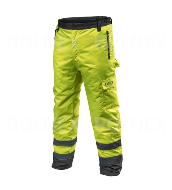 SPODNIE ROBOCZE OCIEPLANE ROZMIAR XXL OSTRZEGAWCZE ŻÓŁTE
