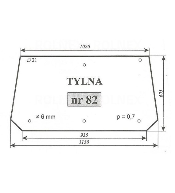 SZYBA 82 TYŁ MF255 URSUS 4512 5314 STANDARD 31976K91