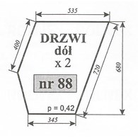 SZYBA 88 DRZWI DÓŁ URSUS 912 KUNÓW C385