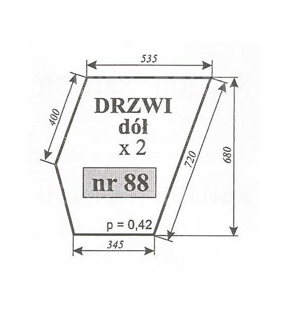 SZYBA 88 DRZWI DÓŁ URSUS 912 KUNÓW C385