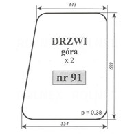 SZYBA 91 DRZWI GÓRA C330 CHOJNÓW