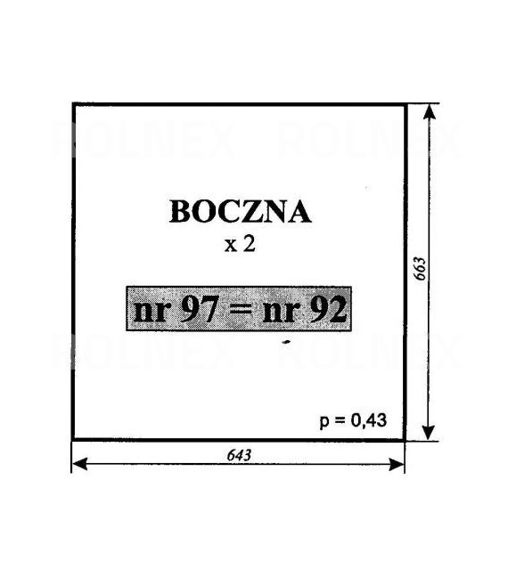 SZYBA 92=97 BOK C330 CHOJNÓW