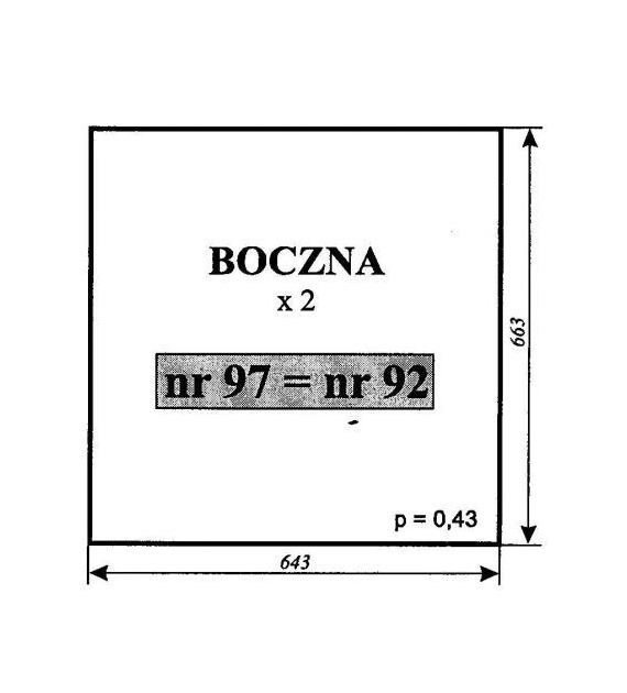 SZYBA 92=97 BOK C330 CHOJNÓW