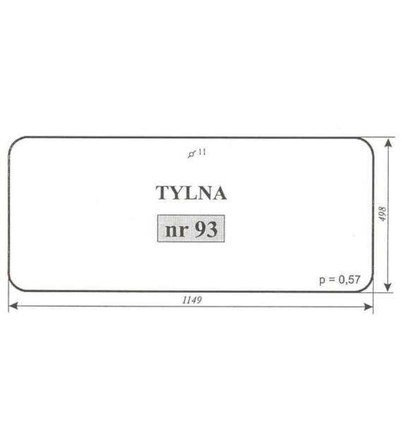 SZYBA 93 TYŁ C330 CHOJNÓW