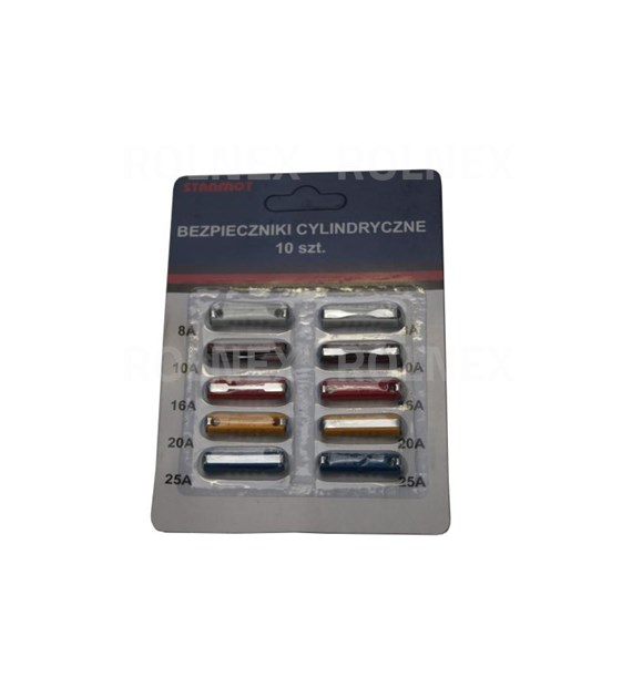 KOMPLET BEZPIECZNIKÓW CYLINDRYCZNYCH