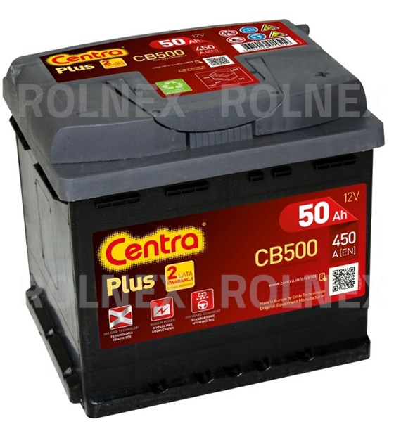 AKUMULATOR 50 AH CENTRA PLUS P+