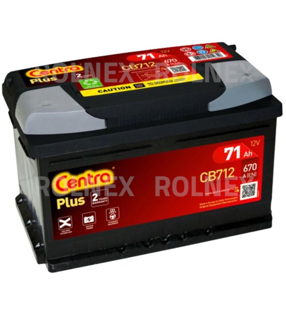 AKUMULATOR 71 AH CENTRA PLUS P+