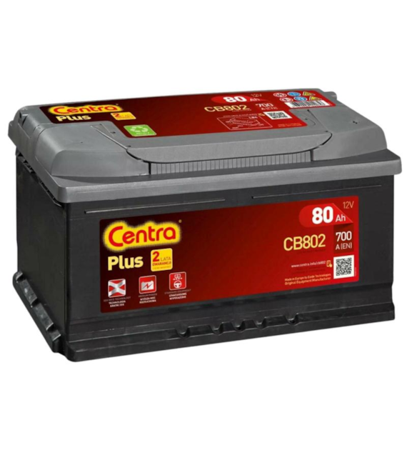 AKUMULATOR 80 AH CENTRA PLUS P+