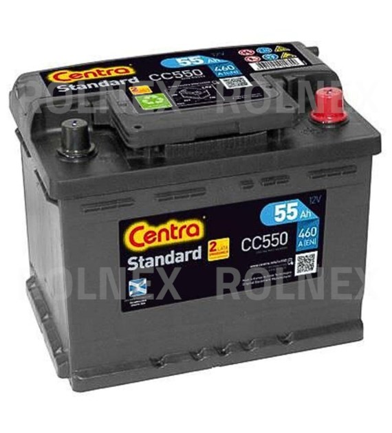 AKUMULATOR 55 AH CENTRA STANDARD P+