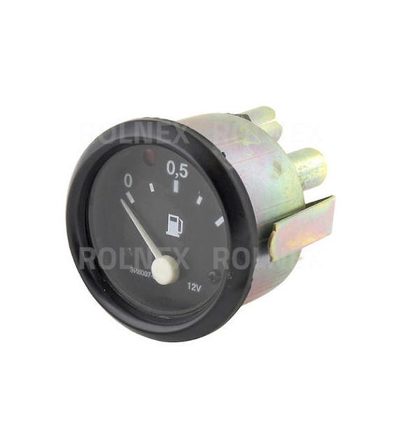 ZEGAR POZIOMU PALIWA MTZ 12V Z KONTROLKĄ REZERWY