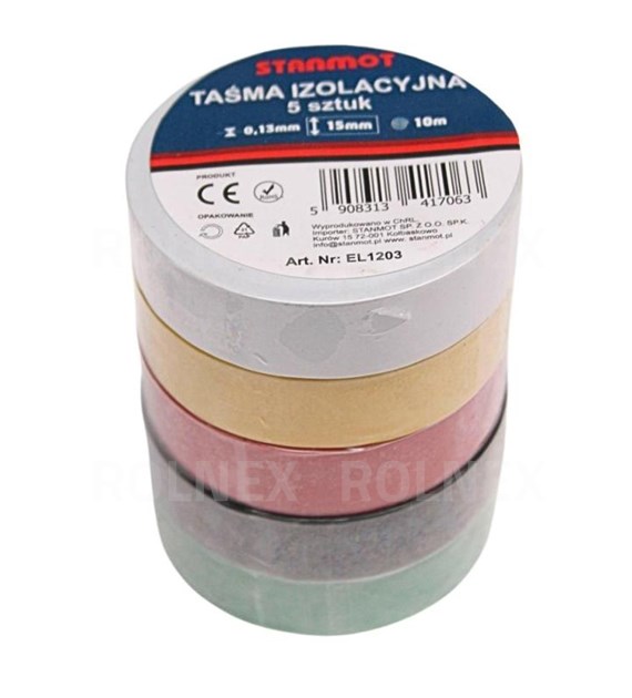 TAŚMA IZOLACYJNA KOLOR 5 SZT
