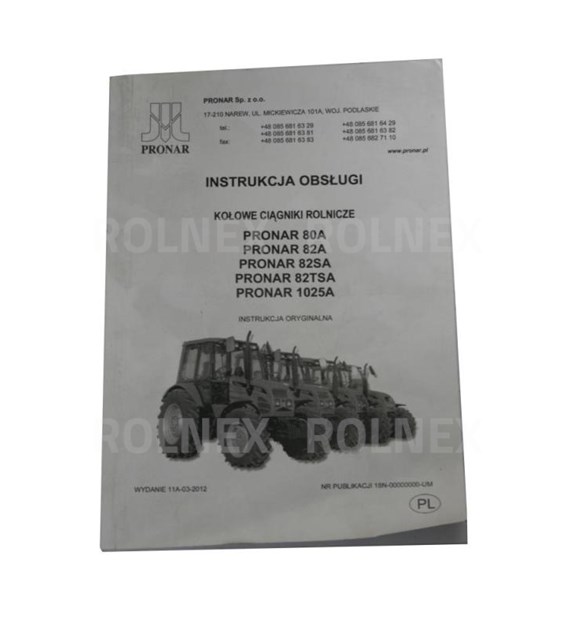 INSTRUKCJA OBSŁUGI MTZ 80A-1025A