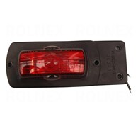 LAMPA OBRYSOWA NA GUMIE BIAŁO-CZERWONA