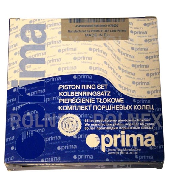 KOMPLET PIERŚCIENI TŁOKA MTZ PRIMA 1 TŁOK 5p OLEJOWY 1 CHROMOWY ZE SPRĘŻYNKĄ, 2 CZARNY BEZ SPRĘŻYNKI