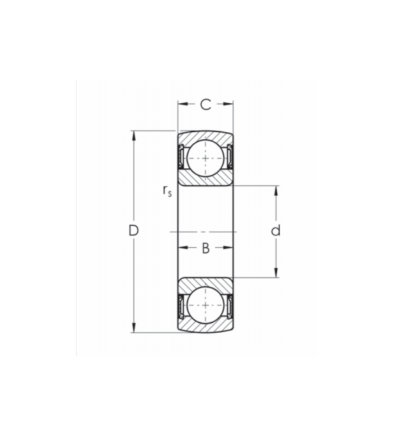 ŁOŻYSKO K6207 2RS PBF 35*72*17