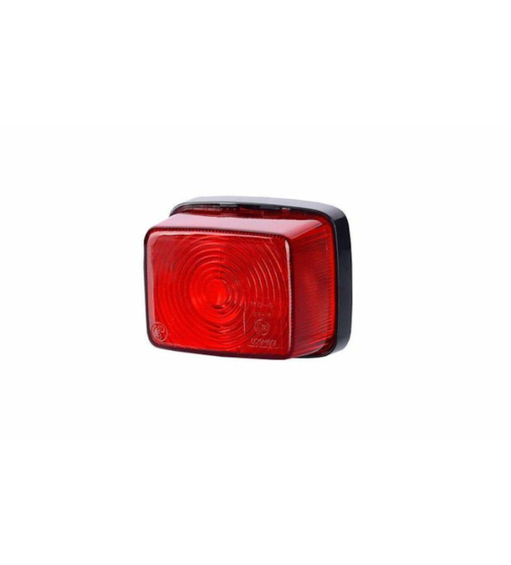LAMPA OBRYSOWA PROSTOKĄTNA CZERWONA L1039