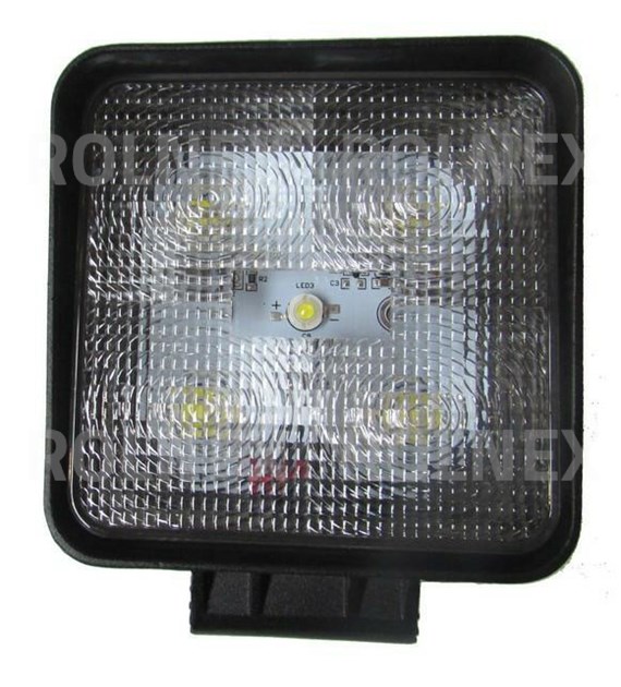 LAMPA ROB. KWADRATOWA LED 15W 5 LED 5x3W; 10-30V; 800Lm, 110x110x41