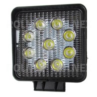 LAMPA ROB. KWADRATOWA LED 27W 9LED9x3W; 10-30V; 2200Lm; 110x110x70
