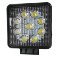 LAMPA ROB. KWADRATOWA LED 27W 9LED9x3W; 10-30V; 2200Lm; 110x110x70