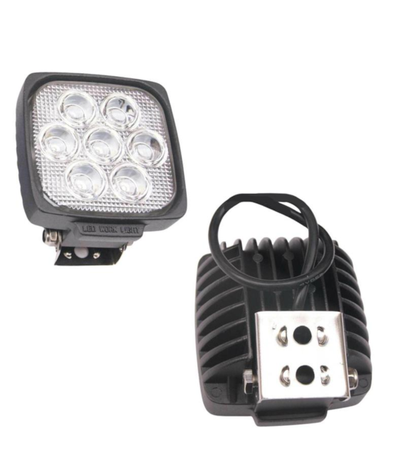 LAMPA ROBOCZA KWADRATOWA LED CREE 35W 7LED 7x5W; 10-30V;  3600Lm; 110x110x70