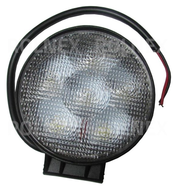 LAMPA ROB. OKRĄGŁA LED 18W 6 LED 6x3W;6x3W; 10-30V; 1000Lm; śred:116