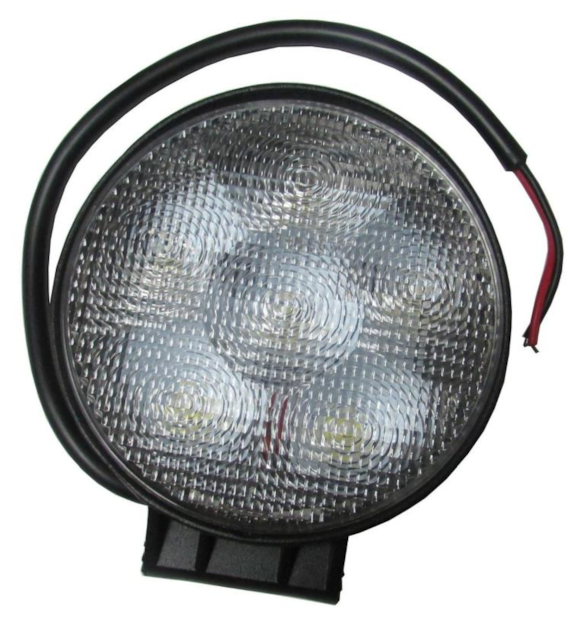 LAMPA ROB. OKRĄGŁA LED 18W 6 LED 6x3W;6x3W; 10-30V; 1000Lm; śred:116
