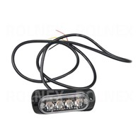 LAMPA STROBOSKOPOWA 4 LED OSTRZEGAWCZA 12-24V POMARAŃCZOWA 18 WZORÓW