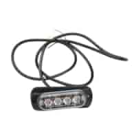 LAMPA STROBOSKOPOWA 4 LED OSTRZEGAWCZA 12-24V POMARAŃCZOWA 18 WZORÓW