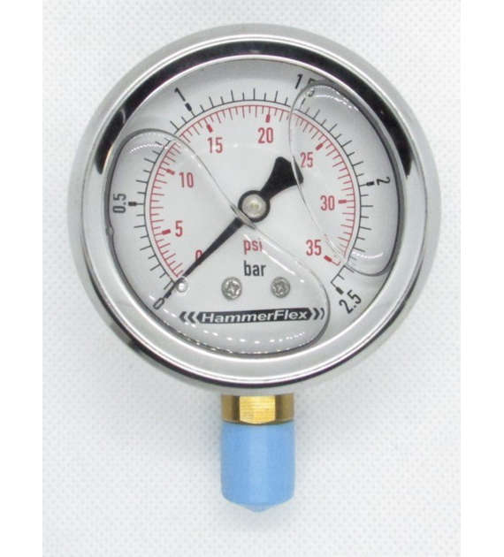 MANOMETR GLICERYNOWY 0-2,5 BAR RADIALNY