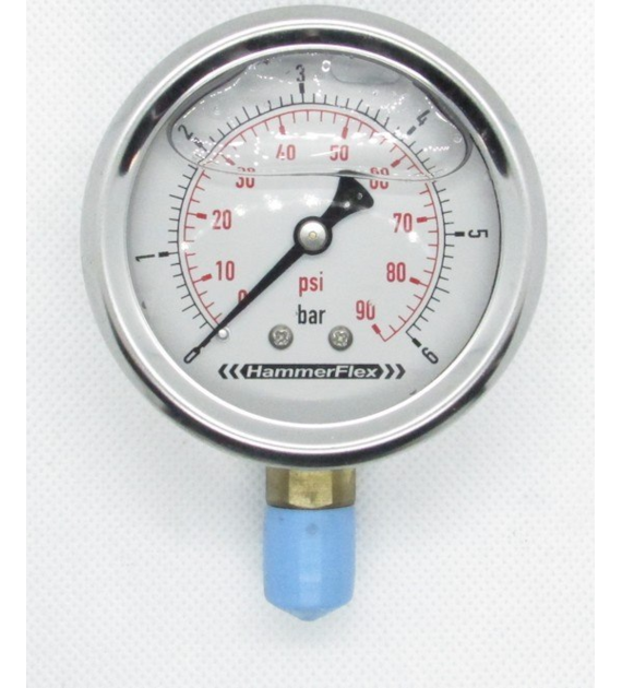 MANOMETR GLICERYNOWY 0-6 BAR RADIALNY Fi 63mm 1/4 
