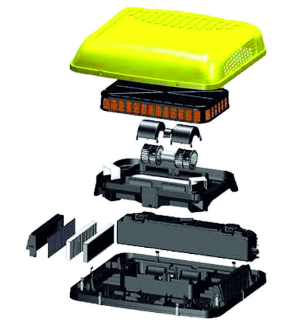 KLIMATYZATOR POSTOJOWY 12V RESFRI AGRO wymiary panelu sterowania 34x37cm