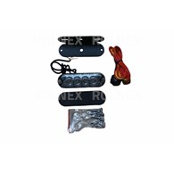 LAMPA STROBOSKOPOWA 4 LED OSTRZEGAWCZA 12-24V POMARAŃCZOWA