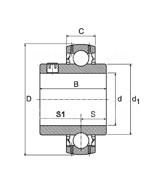 ŁOŻYSKO UC 204 G2 SNR 20*47*31/17