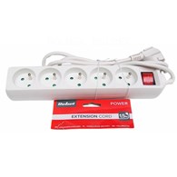 PRZEDŁUŻACZ SIECIOWY 5G 1,5m Z PRZEŁĄCZNIKIEM