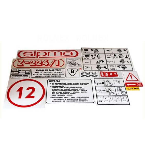 KOMPLET NAKLEJEK PRASY